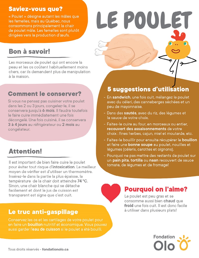 Fondation Olo | Infographie - poulet