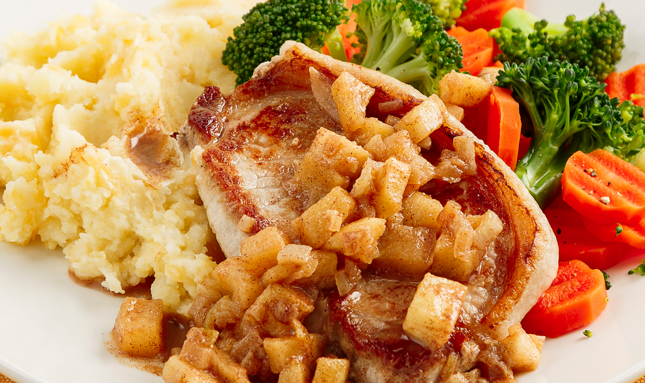 Cotelettes De Porc Aux Pommes Et Cannelle