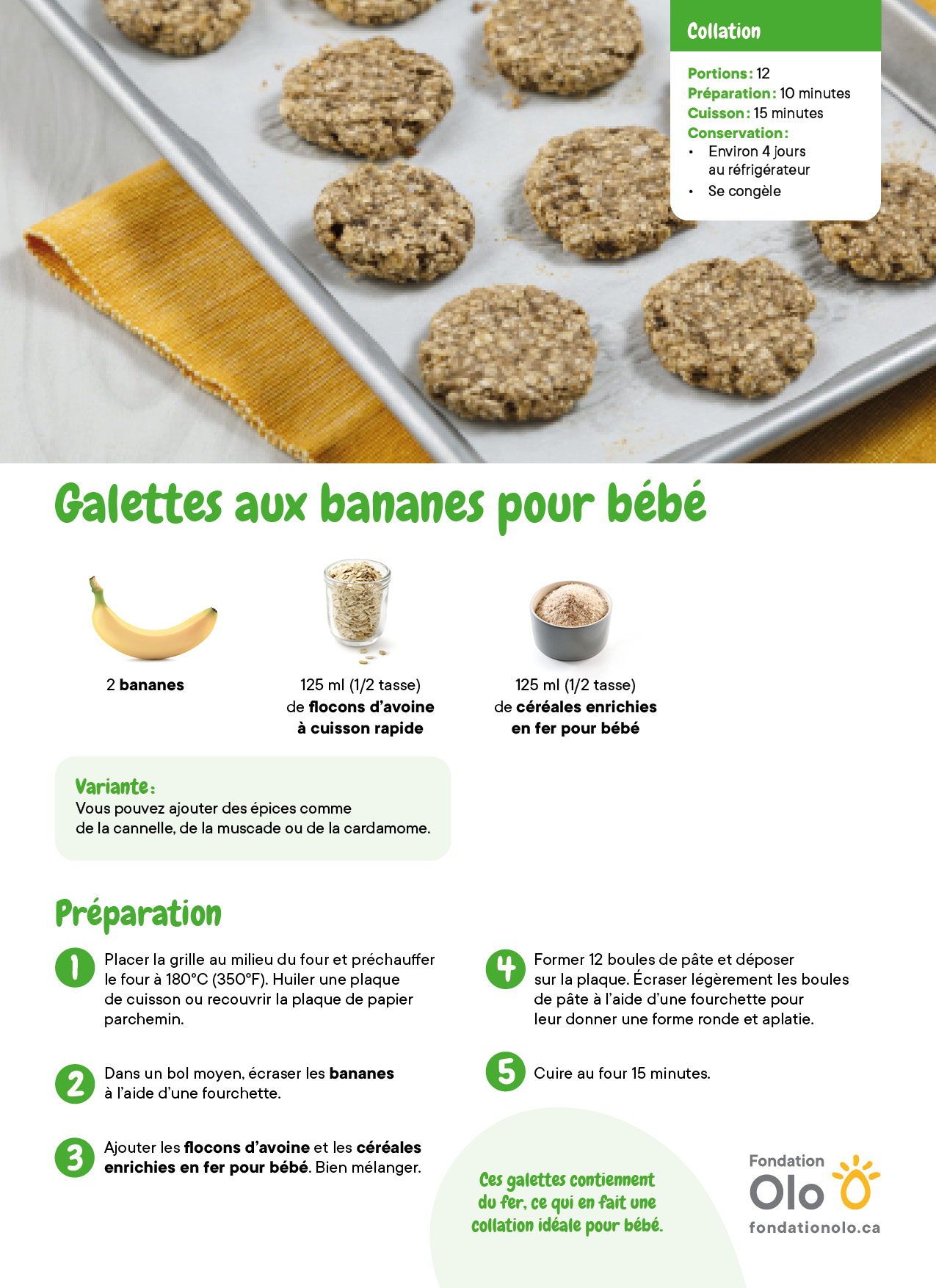 Galettes Bananes Pour Bebe