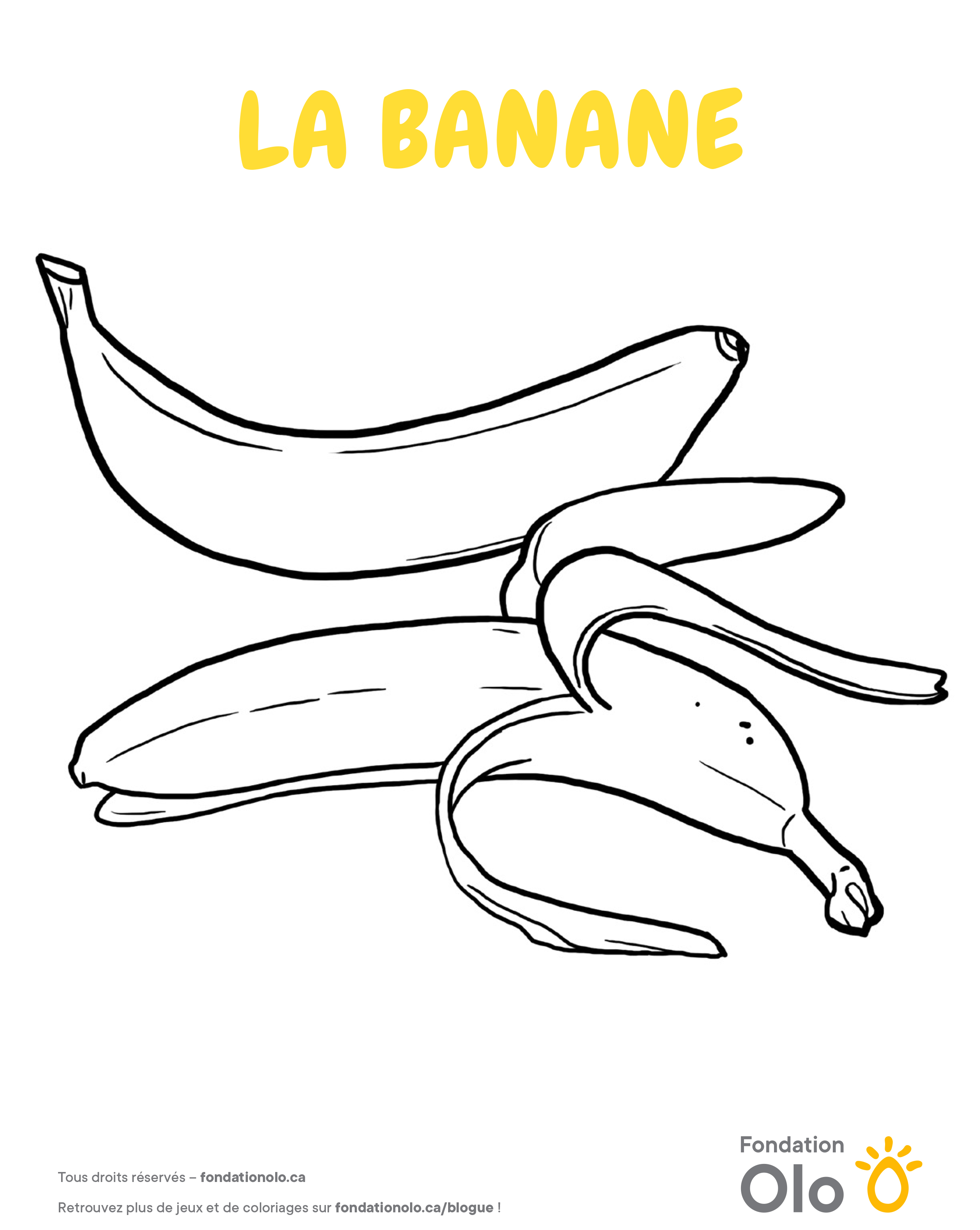 Fondation Olo Coloriage Banane 2019