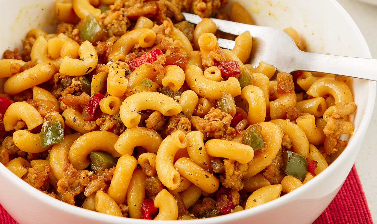 Macaroni Chinois Au Porc Et Au Cari