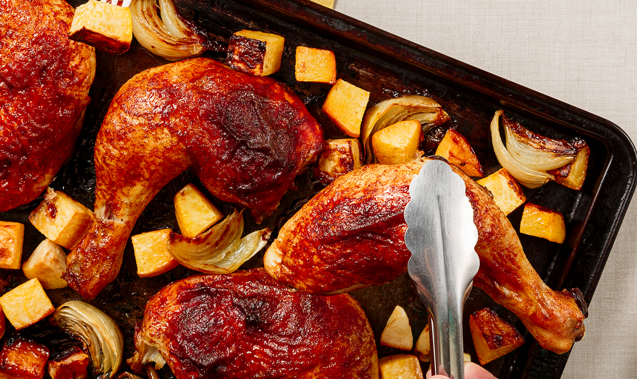Poulet Roti Au Rutabaga Et Aux Raisins