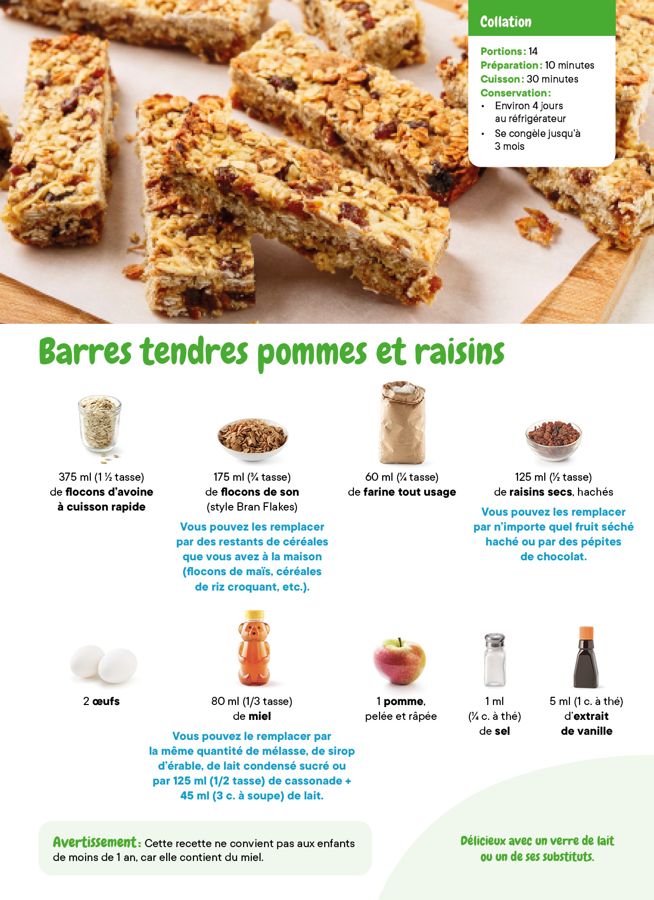 Barres Tendres Pommes Raisins