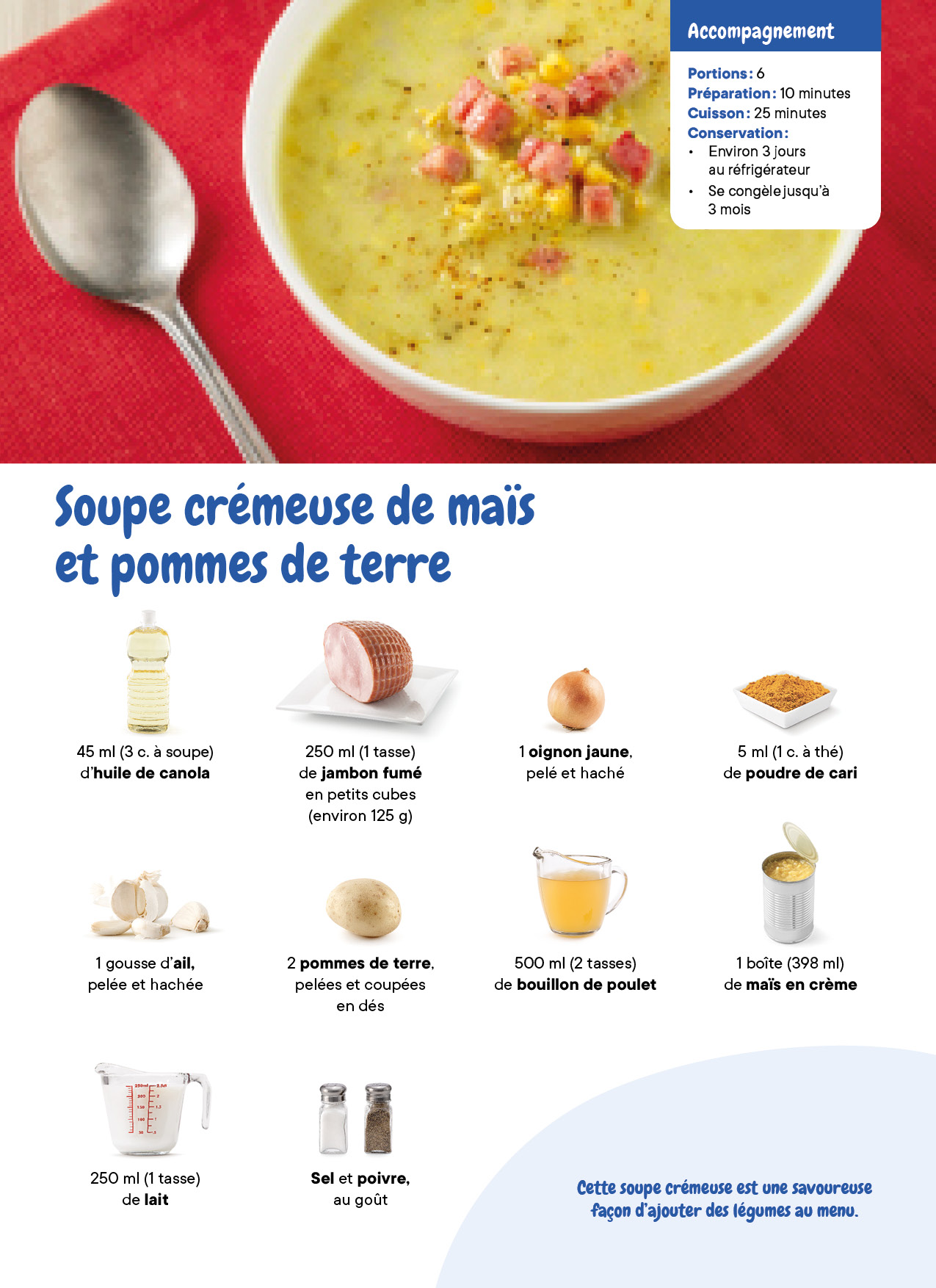 Soupe Cremeuse Mais Pommes De Terre