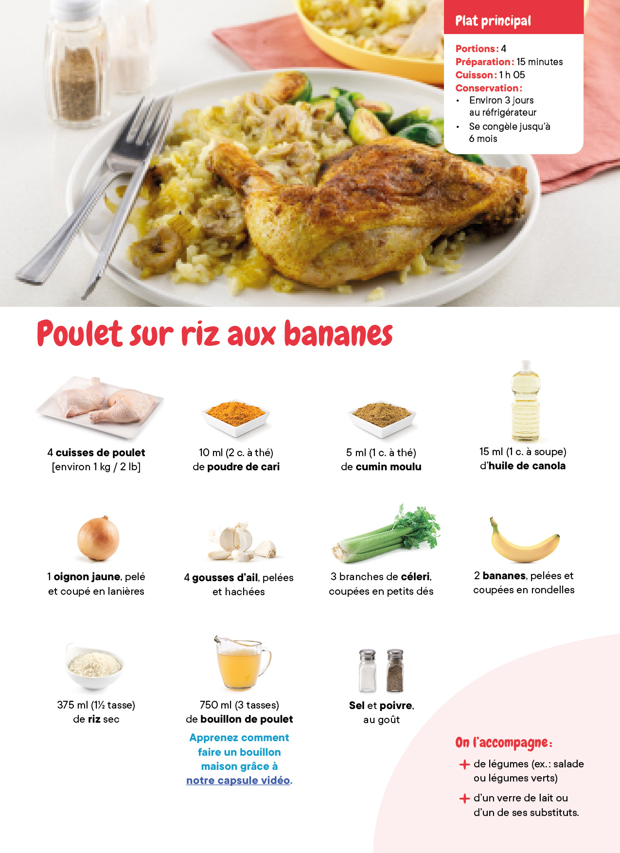 Poulet Riz Aux Bananes