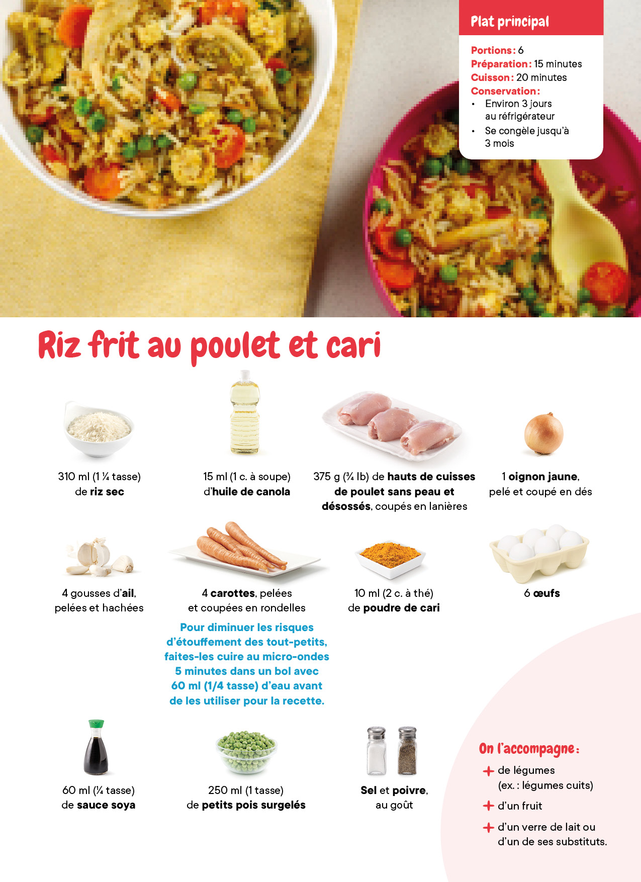 Riz Frit Poulet Cari