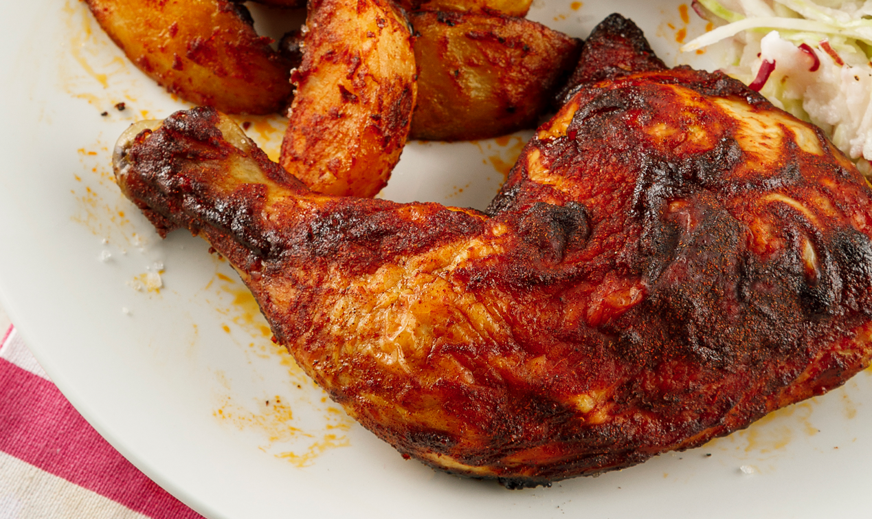 Cuisse De Poulet Au Four Bbq Avec Patates Roties