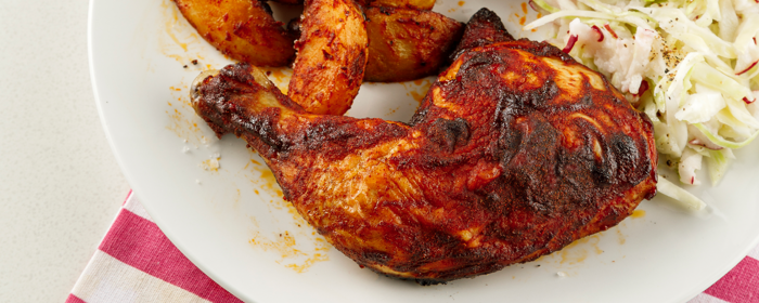 Cuisse De Poulet Au Four Bbq Avec Patates Rôties