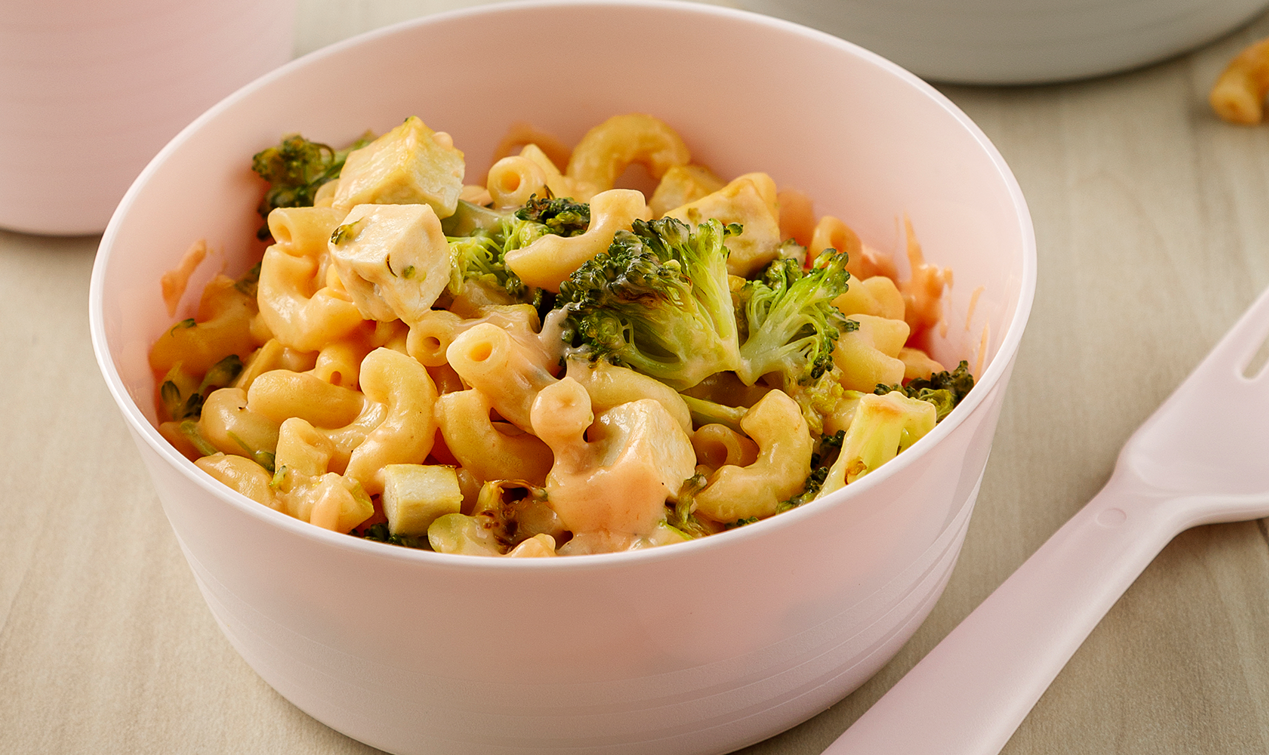 Macaronis Au Fromage Tofu Et Brocoli Roti