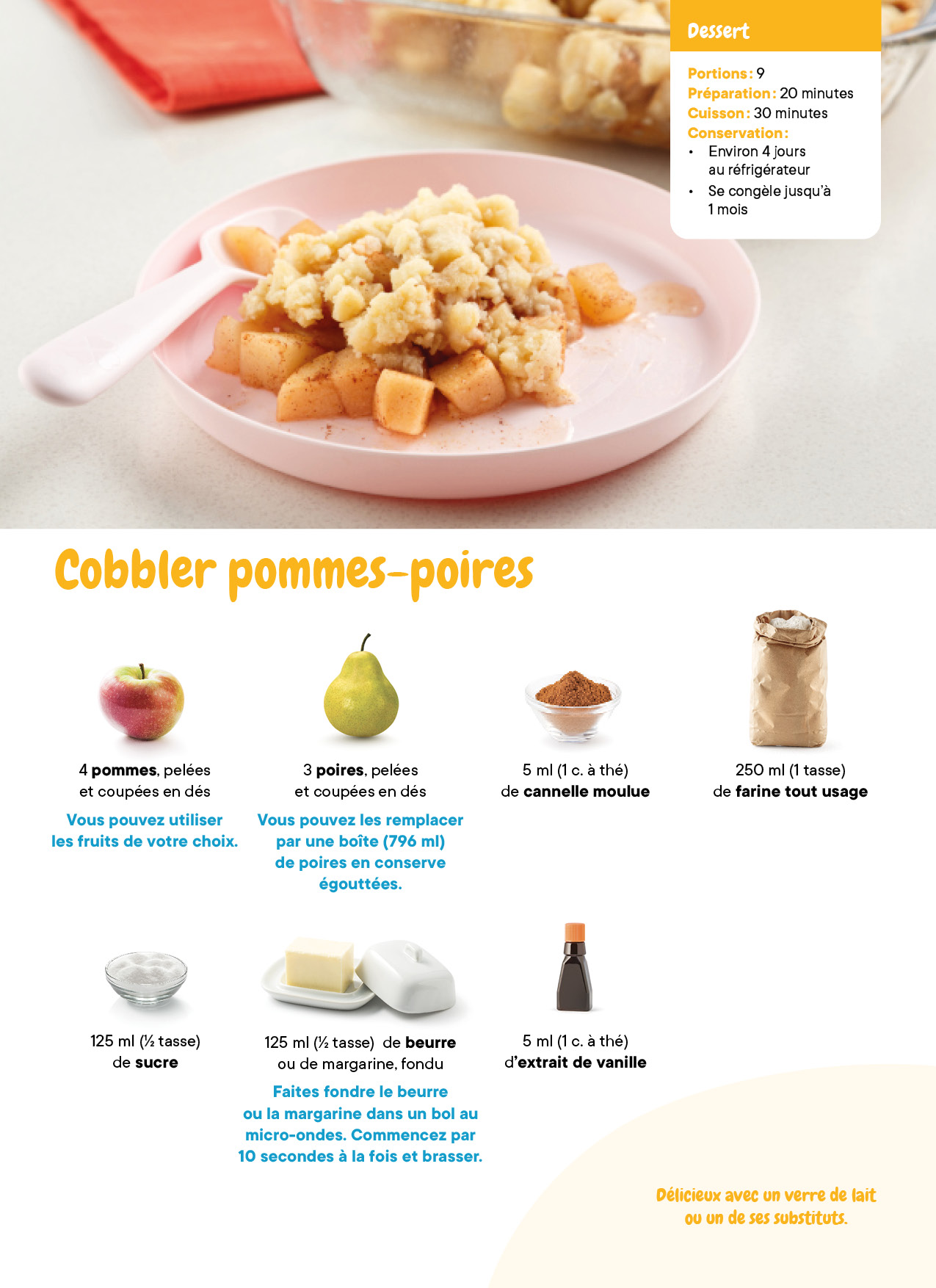 Cobbler Pommes Poires