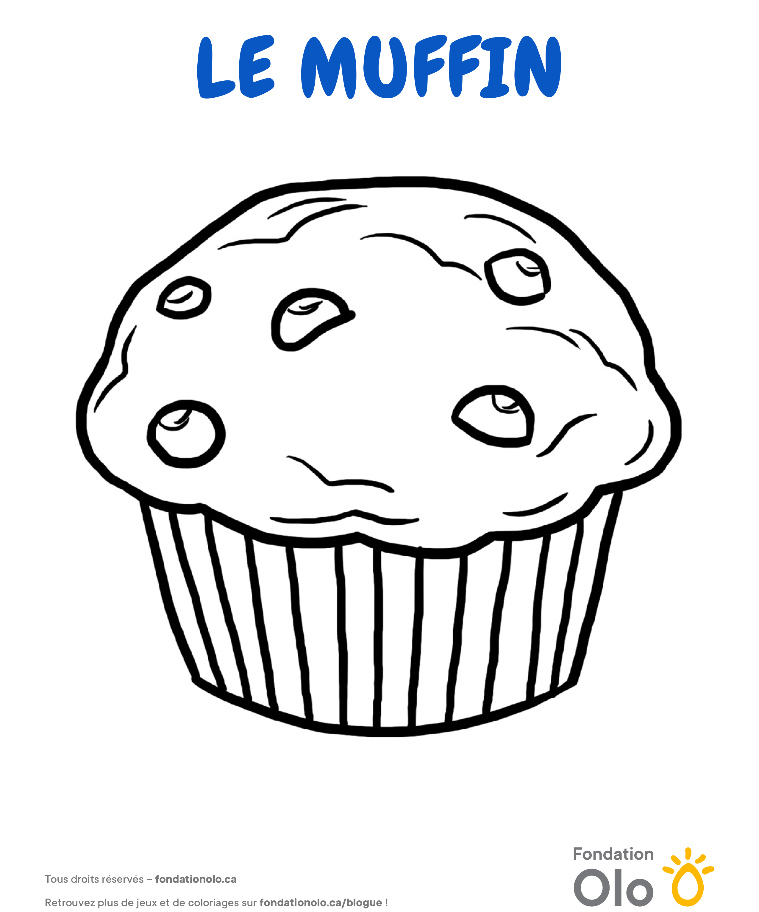 Fondation Olo Coloriage Muffin 2019