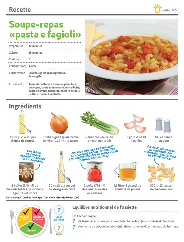 Soupe Repas Pasta E Fafioli Olo