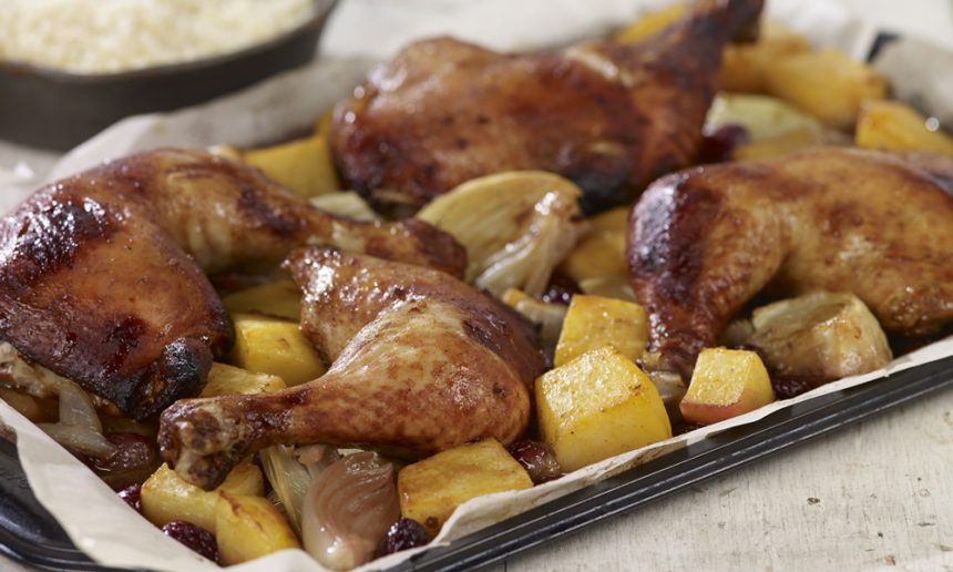 Fondation OLO | Recipe | Roast Chicken with Rutabaga and Grapes