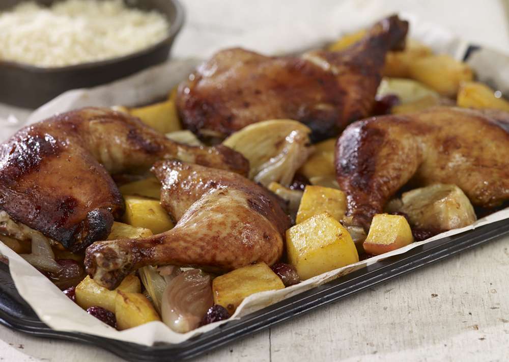 Fondation OLO | Recipe | Roast Chicken with Rutabaga and Grapes
