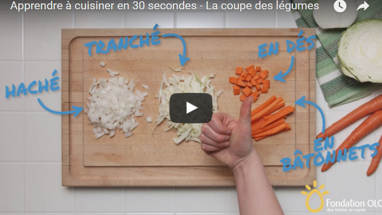 Coupes de légumes : 4 techniques en vidéo