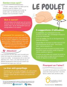 Fondation OLO | Infographie - poulet