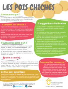 Fondation OLO | Infographie | Pois chiches