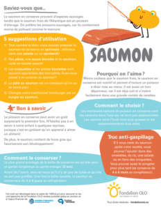 Fondation OLO | Infographie | Saumon en conserve
