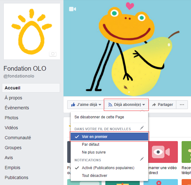 Fondation OLO | Publication Facebook