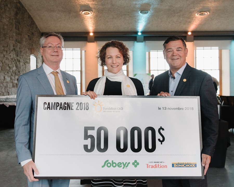 Fondation OLO | Remise chèque - Campagne Sobeys 2018