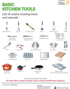 Fondation Olo | Basic Kitchen Tools